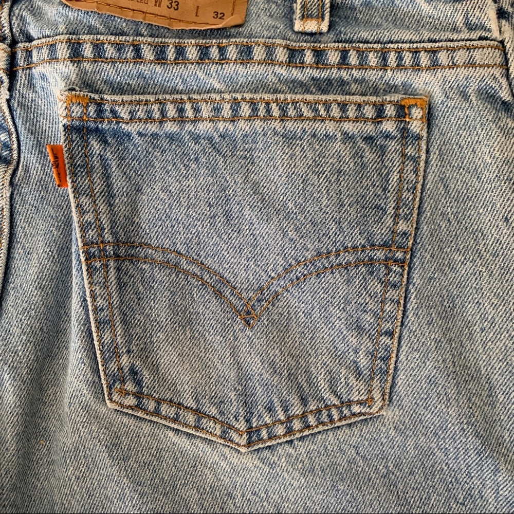 Vintage Levi's 550 Orange Tab Light Blue 28 29 - Picture 5 of 8